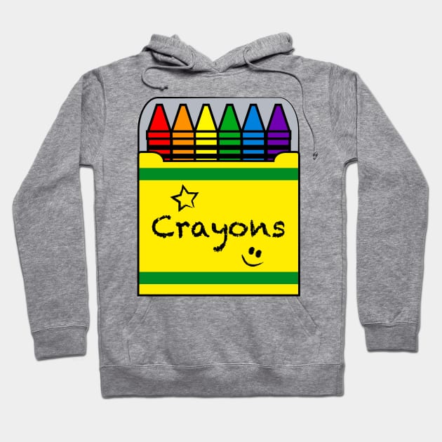 Colorful Crayons Hoodie by PenguinCornerStore